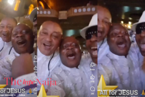 Celebrating Easter with Faith and Entertainment: Gbenga Adewusi, Sir Shina Peters, and Jide Kosoko Share Joyful Moments