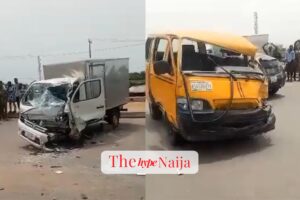 “Serious Accident on Lagos-Badagry Expressway Involves Commercial Bus and Mini Truck”