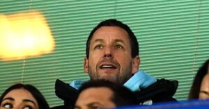 Adam Sandler Shows Support for Chelsea FC at Stamford Bridge