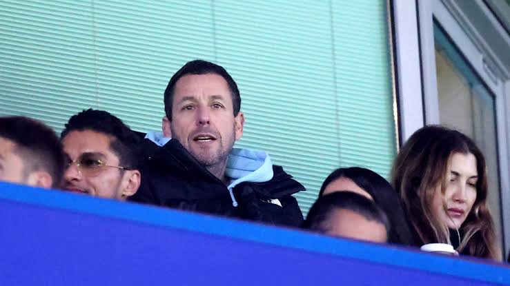 Adam Sandler Shows Support for Chelsea FC at Stamford Bridge