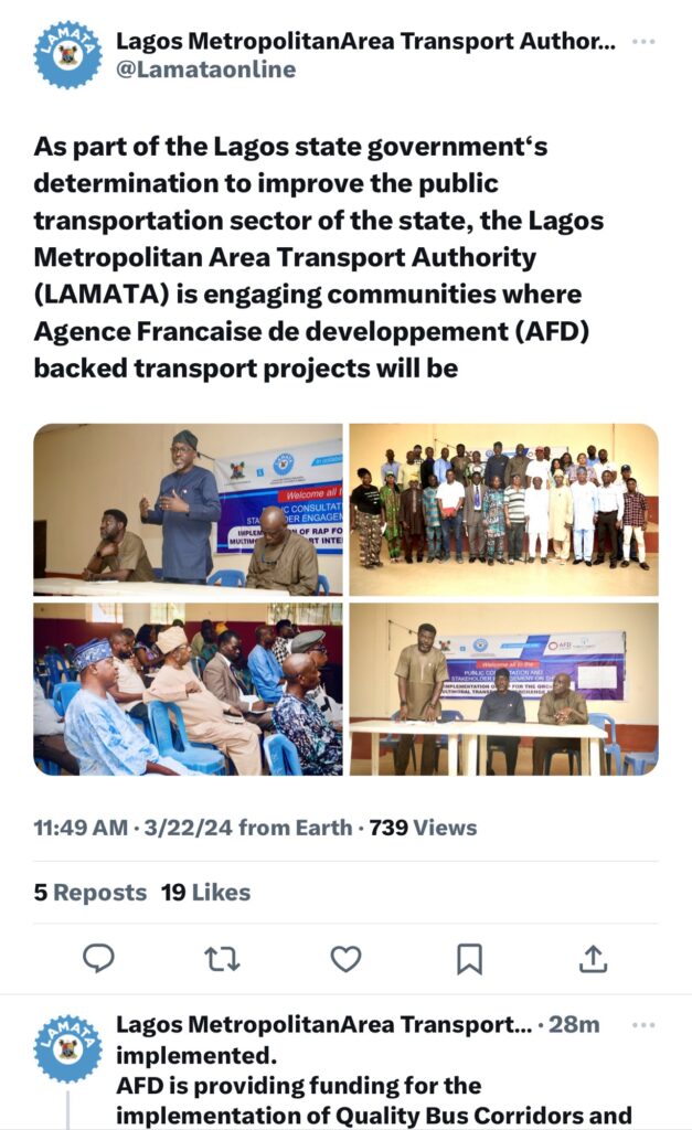 “Lagos State Embarks on Major Transport Infrastructure Upgrade with AFD Support”