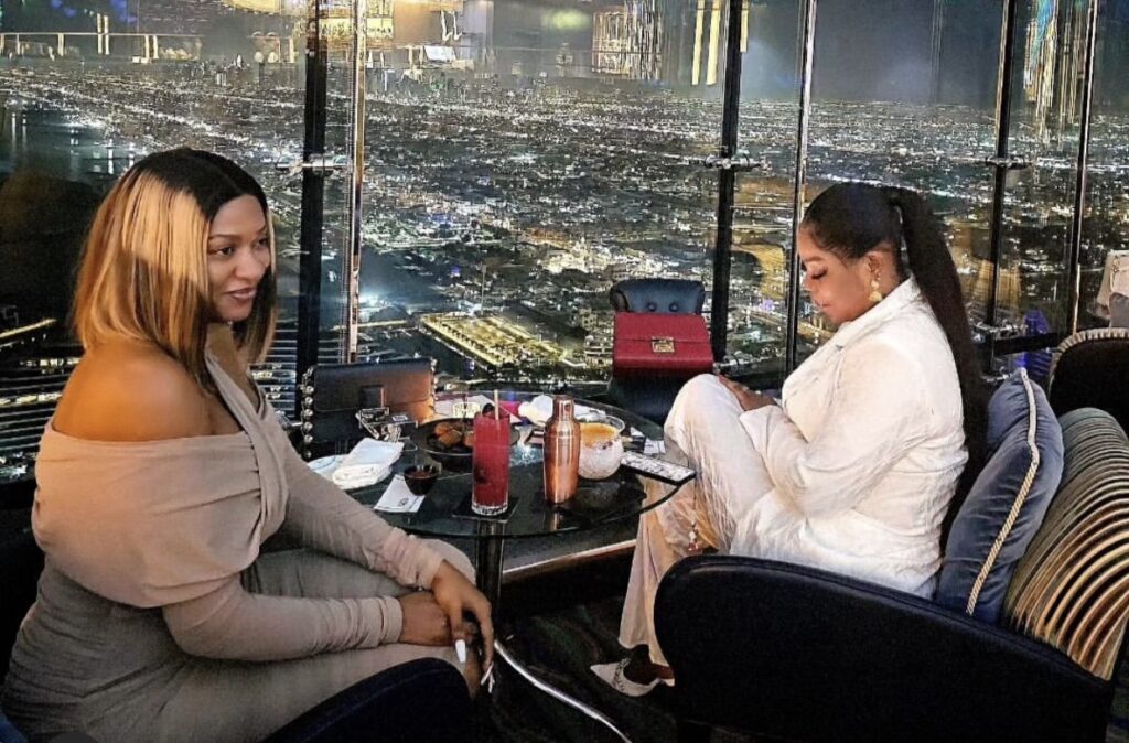 “May Edochie Experiences Enthralling Dinner Above Dubai's Cityscape”