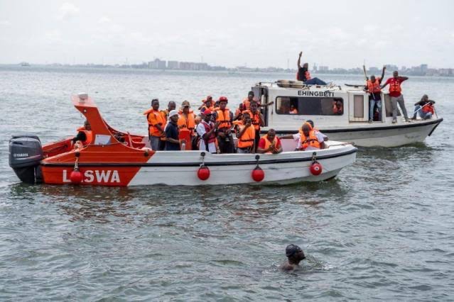 A Man Swims Across Lagos Lagoon For Mental Health Campaign”