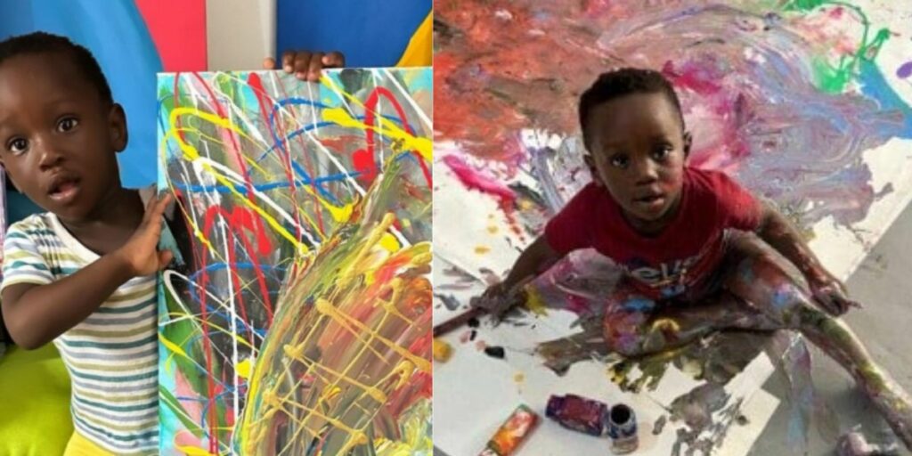 Ghana's One-Year-Old Prodigy, Ace Liam, Brushes His Way into Guinness World Records as Youngest Male Artist