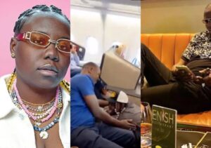 Teni Under Fire After Prostrating to Greet Controversial Businessman on Plane