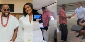 #CHIVIDO24 Takes Flight: Davido's Dad Makes Grand Entrance in Private Jet for Son's Wedding