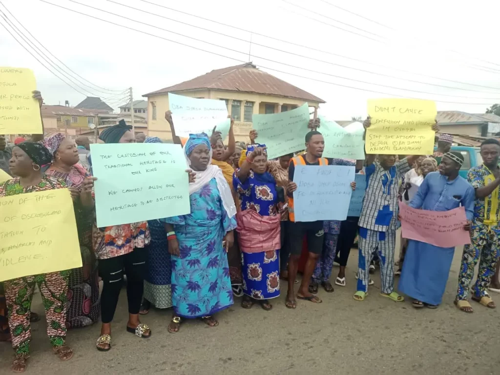 Residents Protest "Coronation by Chaos" as Osun Government Faces Accusations of Monarch Imposition