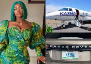 BBNaija's Ka3na Sparks Controversy with Customized Jet and Rover (Photos)