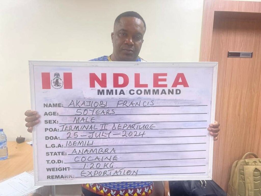 NDLEA Nabs Cocaine-Smuggling Businessman, Raids Cannabis Farm