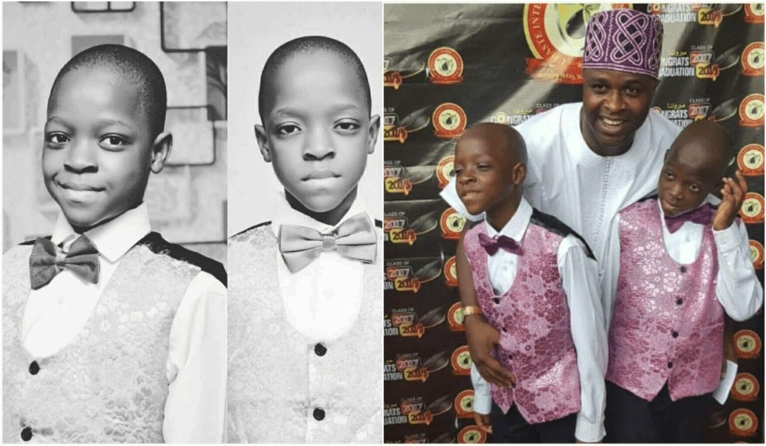 Femi Adebayo Overjoyed as He Celebrates Twin Sons' Birthday