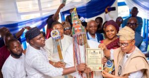 A Decade of Waiting Ends: Sanwo-Olu Presents Staff of Office to Ologba of Ogba