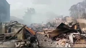 Inferno Tears Through Ogun Market: One Injured, 15 Shops Razed