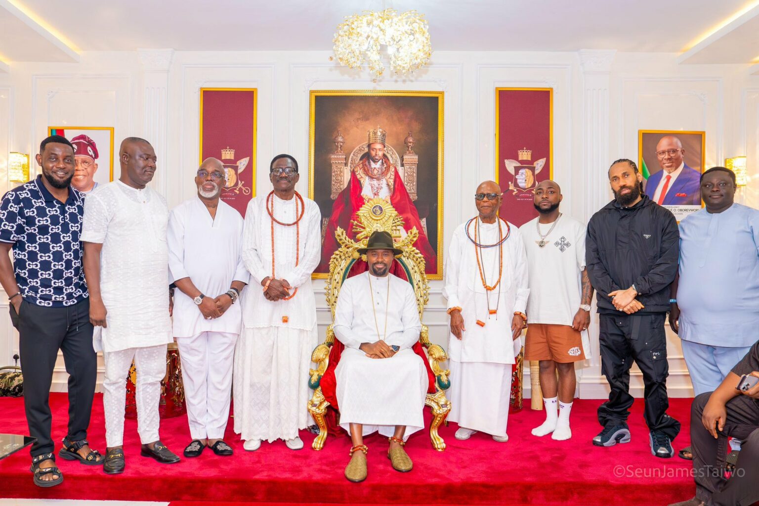 Davido's Historic Warri Debut: Afrobeats Star Honors Olu of Warri in First-Ever Visit