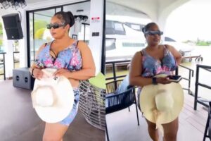 Nollywood Actress Laide Bakare's Beach Outfit Sparks Online Debate Ahead of Birthday Celebration