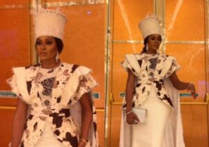 May Yul-Edochie Commands Attention in Regal South African-Inspired Ensemble at Doha Gala