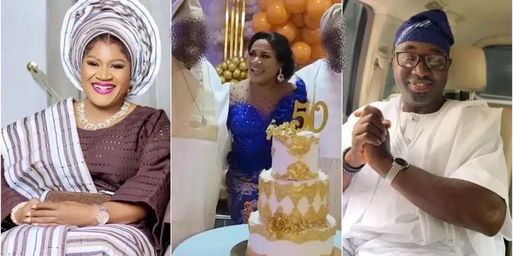 Funsho Adeoti's 50th birthday sparks controversy as she snubs husband's apology