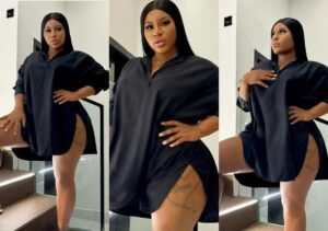 Nollywood Star Destiny Etiko Sparks Social Media Debate with Religious-Themed Tattoo Reveal