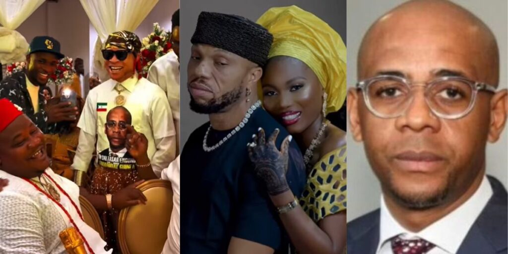 Hypeman Fake Pocolee Steals Spotlight at Charles Okocha's Wedding with Controversial Baltasar Engonga Shirt