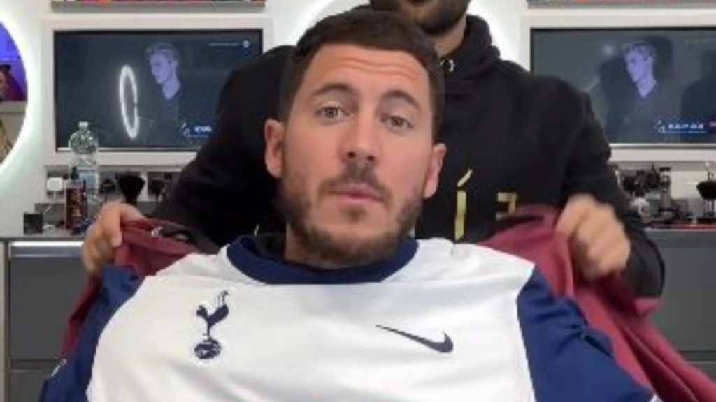 Chelsea Legend Hazard Shows True Blue Colors in Viral Barber Shop Moment