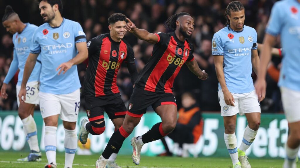 Bournemouth ended Manchester City's unbeaten as Walker and Defense Crumble in 2-1 Defeat