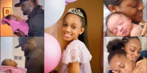 Jude Okoye Recreates Heartwarming Baby Photos as Daughter Turns 10, Marking a Decade of Joy and Growth