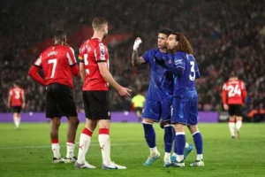 Southampton's Stephens Sees Red in Bizarre Cucurella Incident at Chelsea