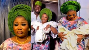 Adeniyi Johnson's London-Born Twins Express Adorable Displeasure at First Nigerian Wedding