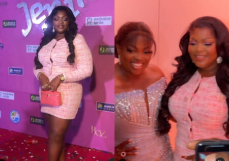 Funke Akindele and Eniola Badmus Reconcile at Star-Studded Movie Premiere