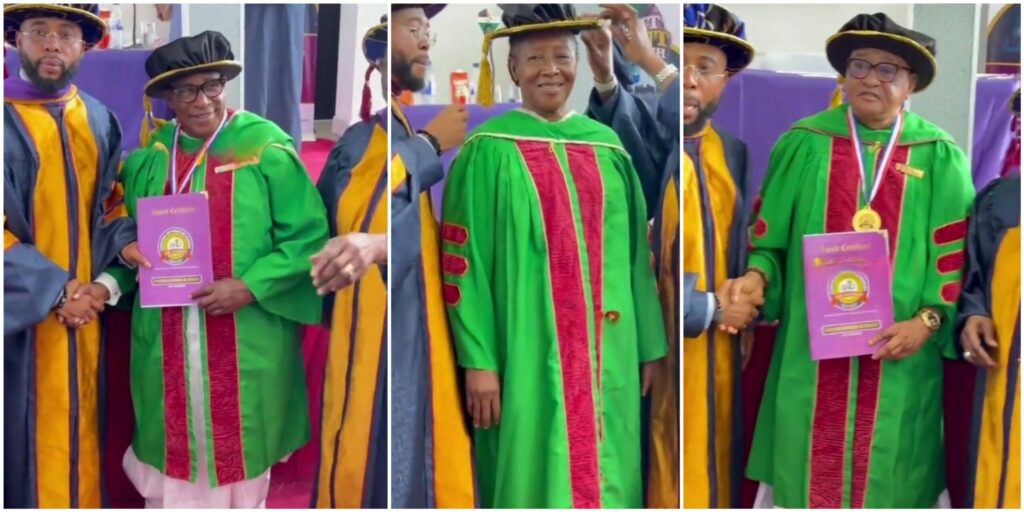 Nollywood Legends Jide Kosoko and Adebayo Salami Honored with UK Doctorate Degrees in Star-Studded Ceremony