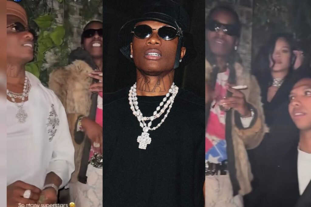 Wizkid's Elegant Encounter with Rihanna and ASAP Rocky Sparks Social Media Frenzy