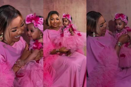 STAR-STUDDED CELEBRATION AS NOLLYWOOD'S EKENE UMENWA REVEALS DAUGHTER'S FACE WITH MATERNAL BLESSINGS